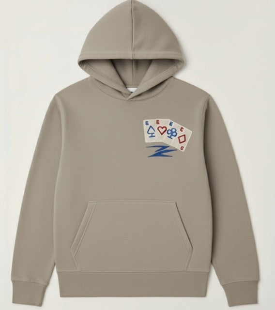 Hoodie in Beige - Heavyweight Organic Cotton