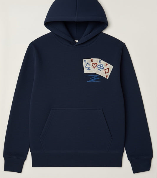 Hoodie in Navy Blue - Organic Heavyweight Cotton