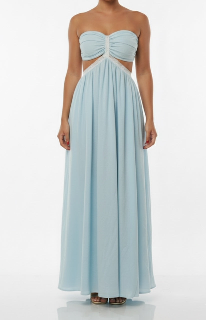 Maggie Maxi Dress in Baby Blue